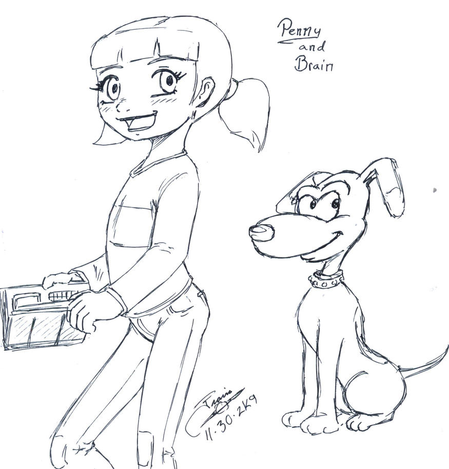 Penny And Brain By Zmorphcom On Deviantart