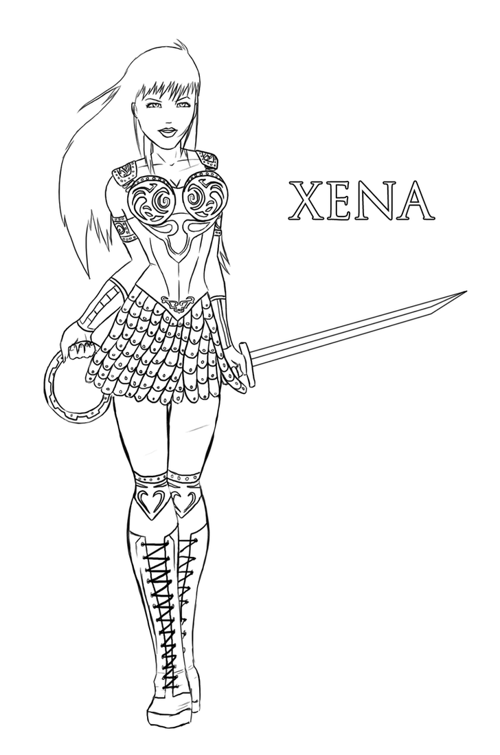 xena coloring pages - photo #17