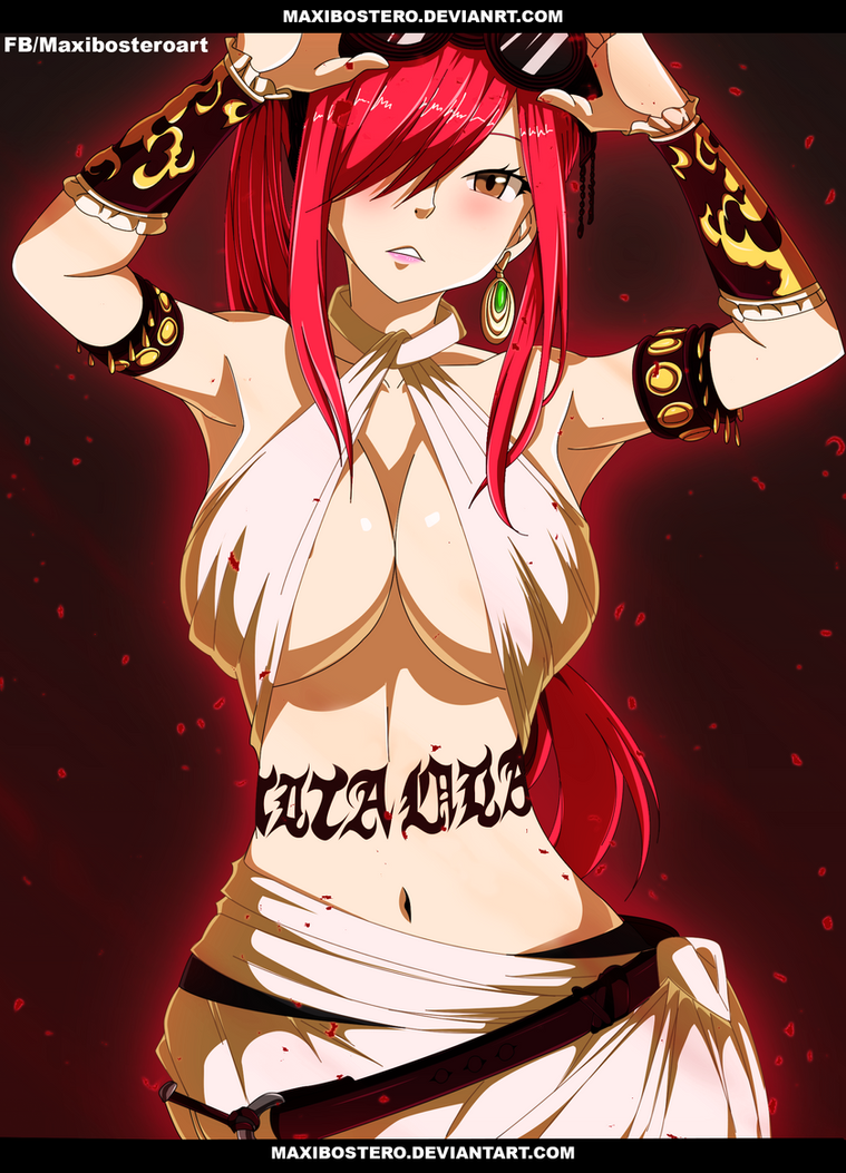 Erza Front Fairy Tail 473 by Maxibostero